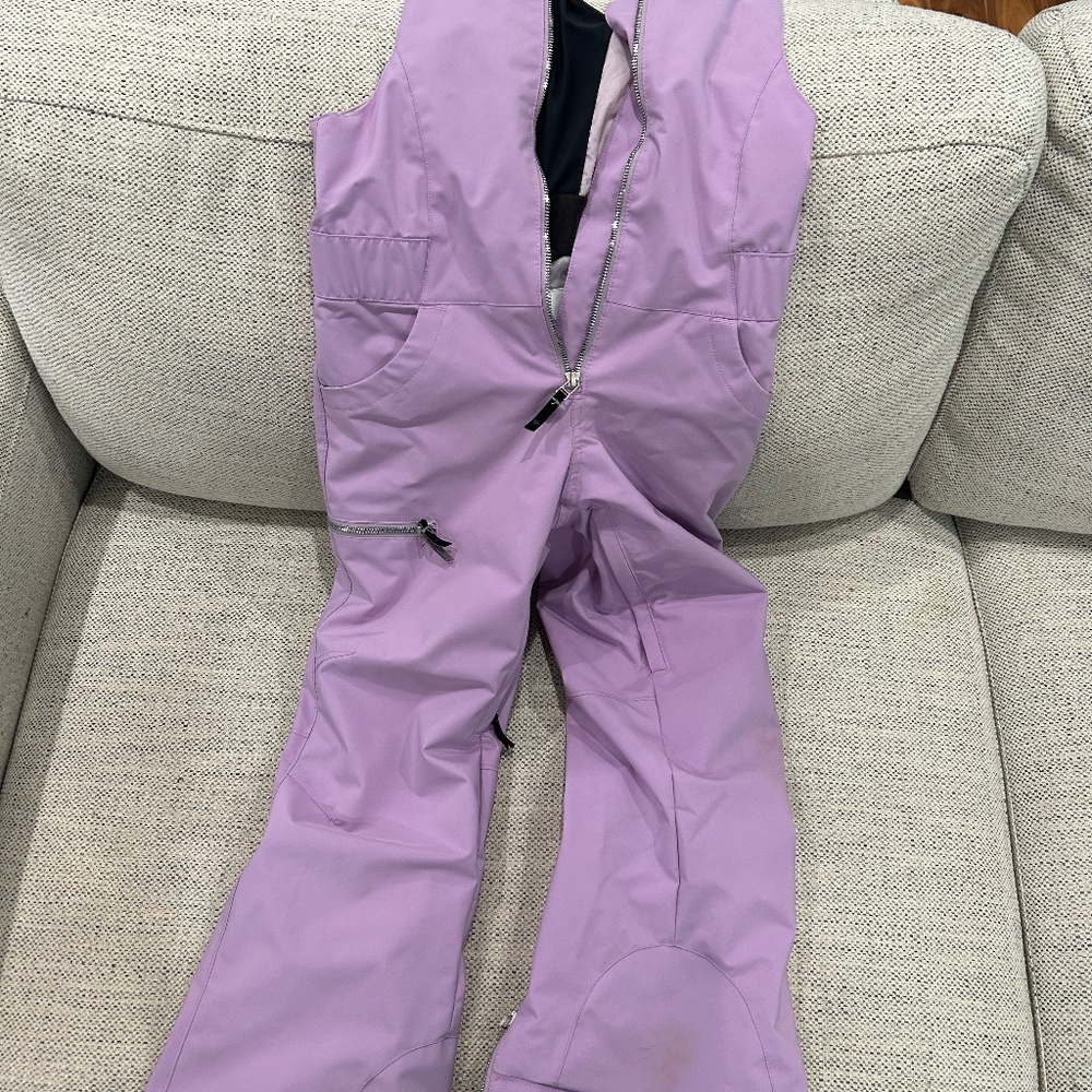GIRLS OBERMEYER ANYA SKI/SNOWBOARD BIB OVERALLS; USED LIKE NEW
